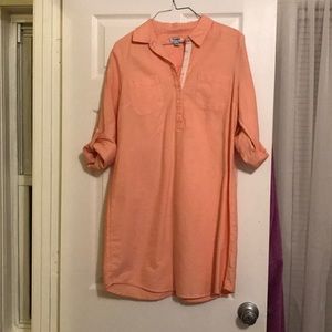Old Navy fall dress, peach colored